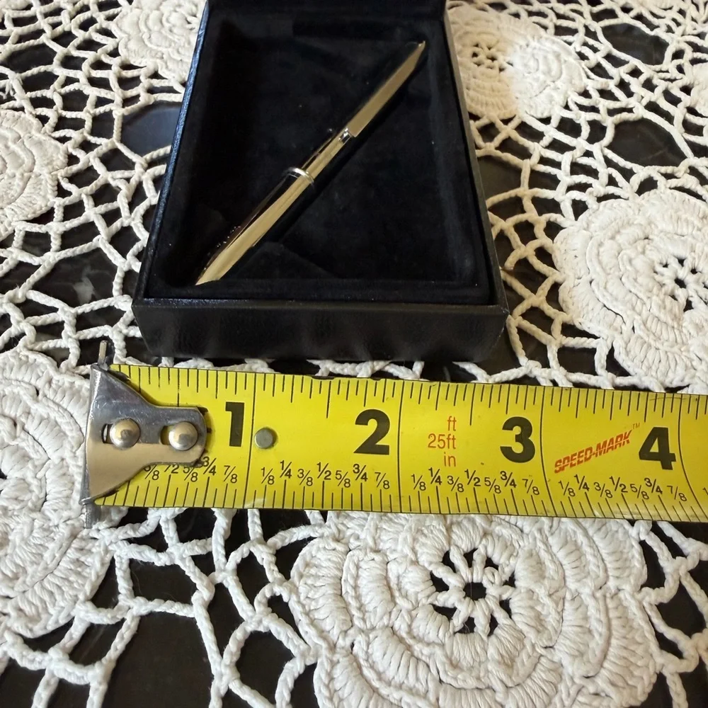 Fendi Stilista Silver Metal Logo Engraved Mini Pen Dual Ink 2-Color Cartridge